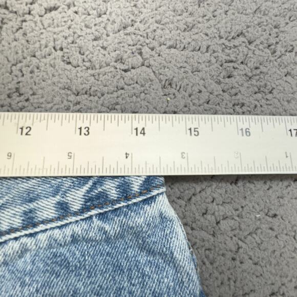 VINTAGE Levis 505 Shorts Men 31 Blue Denim Red‎ Tab 90s Raw Jorts Batwing Y2K - Picture 5 of 12